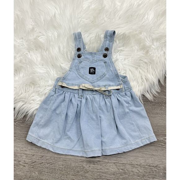 Vintage OshKosh B'gosh‎ Girls' Overalls Dress light Blue Denim 12Months - Picture 1 of 3